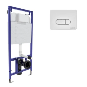 Инсталляция для унитаза Berges Novum 525 040231, кнопка D1 белая