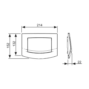 Кнопка смыва TECE 9240100 для унитаза TECEambia, белая