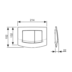 Кнопка смыва TECE 9240200 для унитаза TECEambia, белая
