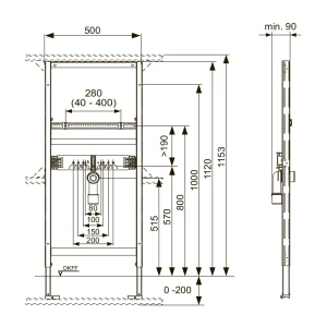 Инсталляция для раковины TECE 9310000 TECEprofil