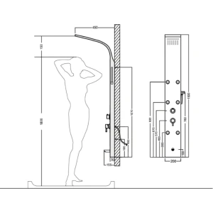 Душевая панель Aquanet Galaxy Shine AP40-01