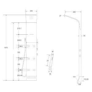Душевая панель Cerutti SPA Mimi B CT9327