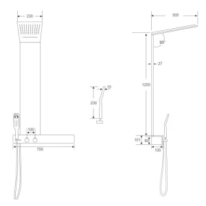 Душевая панель Cerutti SPA Simona B CT9660