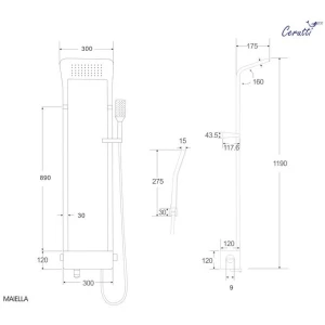 Душевая панель Cerutti SPA Maiella B CT8985