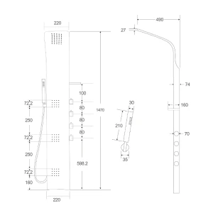 Душевая панель Cerutti SPA Bella B CT9254
