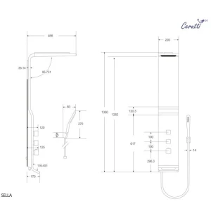 Душевая панель Cerutti SPA Sella B CT8989
