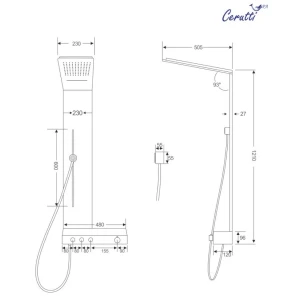 Душевая панель Cerutti SPA Avisio BBr CT9659