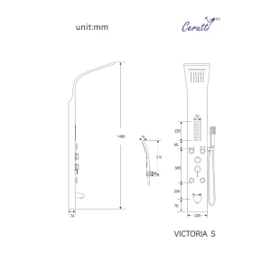 Душевая панель Cerutti SPA Victoria S CT9976
