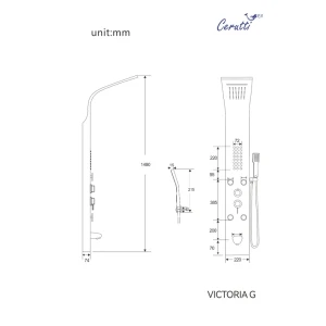 Душевая панель Cerutti SPA Victoria G CT9978