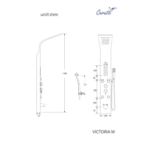 Душевая панель Cerutti SPA Victoria W CT9979