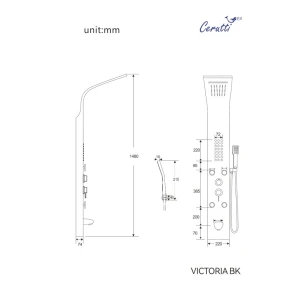 Душевая панель Cerutti SPA Victoria BK CT9981