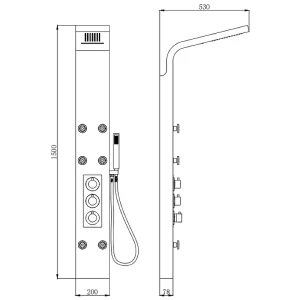 Душевая панель beWash BV3TMSP7233