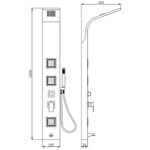 Душевая панель beWash BV1TMSP7801