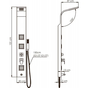 Душевая панель GPD DSP09