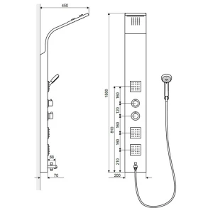 Душевая панель Excellent More Termo ARAC.ML9304T хром