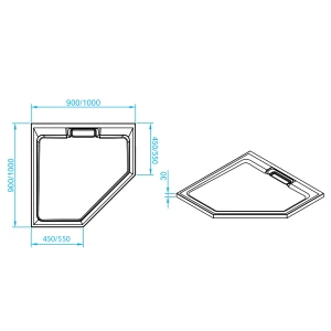 Поддон для душа RGW STA-61Be 90x90