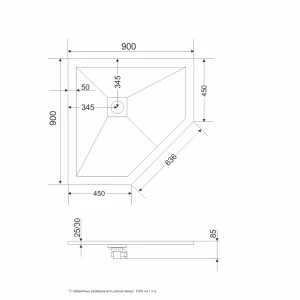 Поддон для душа RGW Stone Tray ST/T-G 90x90