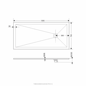 Поддон для душа RGW Stone Tray ST-G 70x100