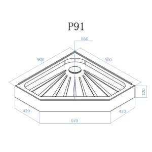 Поддон для душа Cerutti SPA P91 90x90