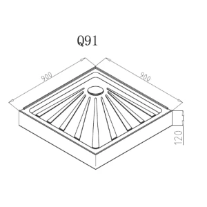 Поддон для душа Cerutti SPA Q91 90x90