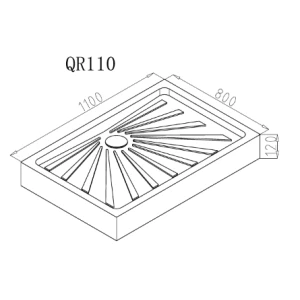 Поддон для душа Cerutti SPA QR110 110x80