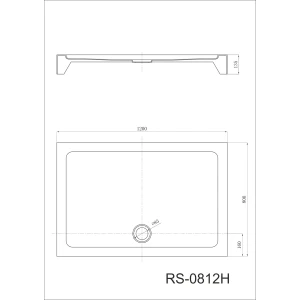 Поддон для душа Black&White RS-0812H 120x80