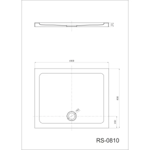 Поддон для душа Black&White RS-0810 100x80