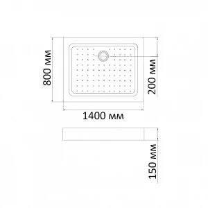 Поддон для душа Bandhours Rectangular 814-Tray 140x80