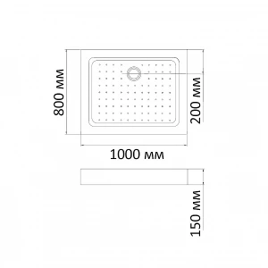 Поддон для душа Bandhours Rectangular 810-Tray 100x80