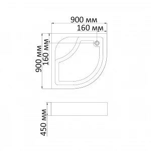Поддон для душа Bandhours Sigma-2 Tray 90x90