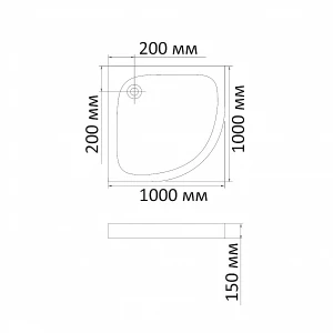 Поддон для душа Bandhours Odissey-Tray 100x100