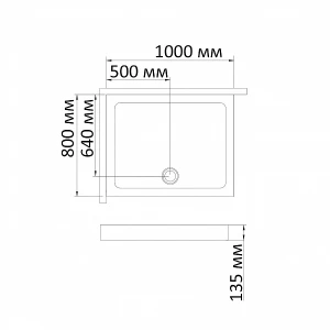 Поддон для душа Bandhours Rimini-Tray 100x80