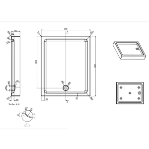 Поддон для душа Azario 120x90 прямоугольный