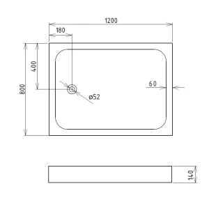 Поддон для душа Gemy ST13T 120х80