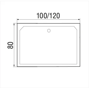 Поддон для душа Wemor 100/80/41 S прямоугольный