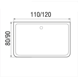 Поддон для душа Wemor 110/80/24 S прямоугольный