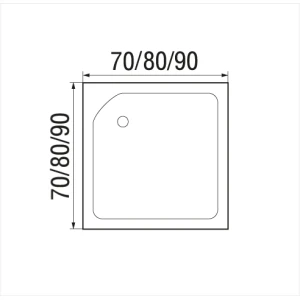 Поддон для душа Wemor 70/24 S квадрат