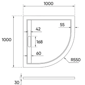 Поддон из искусственного камня Veconi TZ-05 100х100 TZ05-100PL-01-19C3