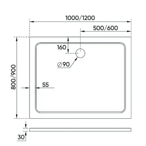 Поддон из искусственного камня Veconi TZ-09 100х80 TZ09-10080PR-01-19C3