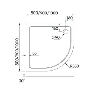 Поддон из искусственного камня Veconi TZ-10 80х80 TZ10-80PL-01-19C3
