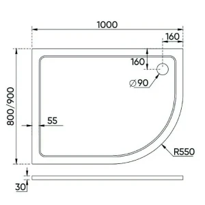 Поддон из искусственного камня Veconi TZ-11R 100х80 TZ11R-10080A-01-19C3
