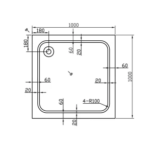 Акриловый поддон для душа Vincea VST-2AS-1010 100х100