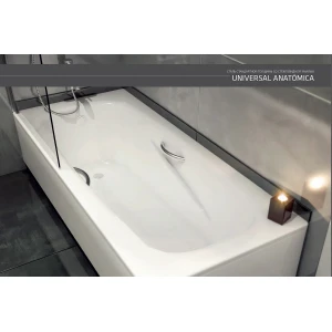 Стальная ванна BLB Universal Anatomica HG B55L 150x75 с шумоизоляцией, с отверстиями д/ручек