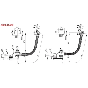 Сточный комплект RAVAK полуавтомат X01318 80 см