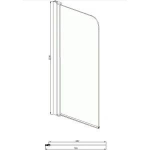Шторка на ванну Azario Merrit AZ-NF6211 700 BLACK 70x150