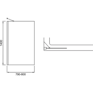 Шторка на ванну Good Door Screen BS-80-C-В 80x140
