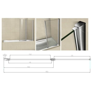 Шторка на ванну Good Door Screen FO-80-C-CH 80x140