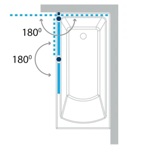 Шторка на ванну Koller Pool Waterfall Line QP97 L 115x140 clear