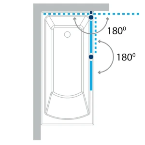 Шторка на ванну Koller Pool Waterfall Line QP97 R 115x140 clear