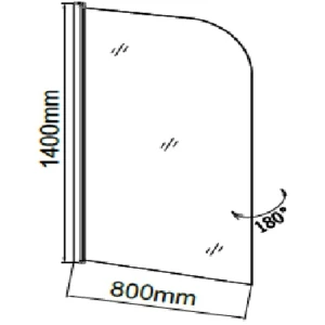 Шторка на ванну Grossman GR-100P 80x140